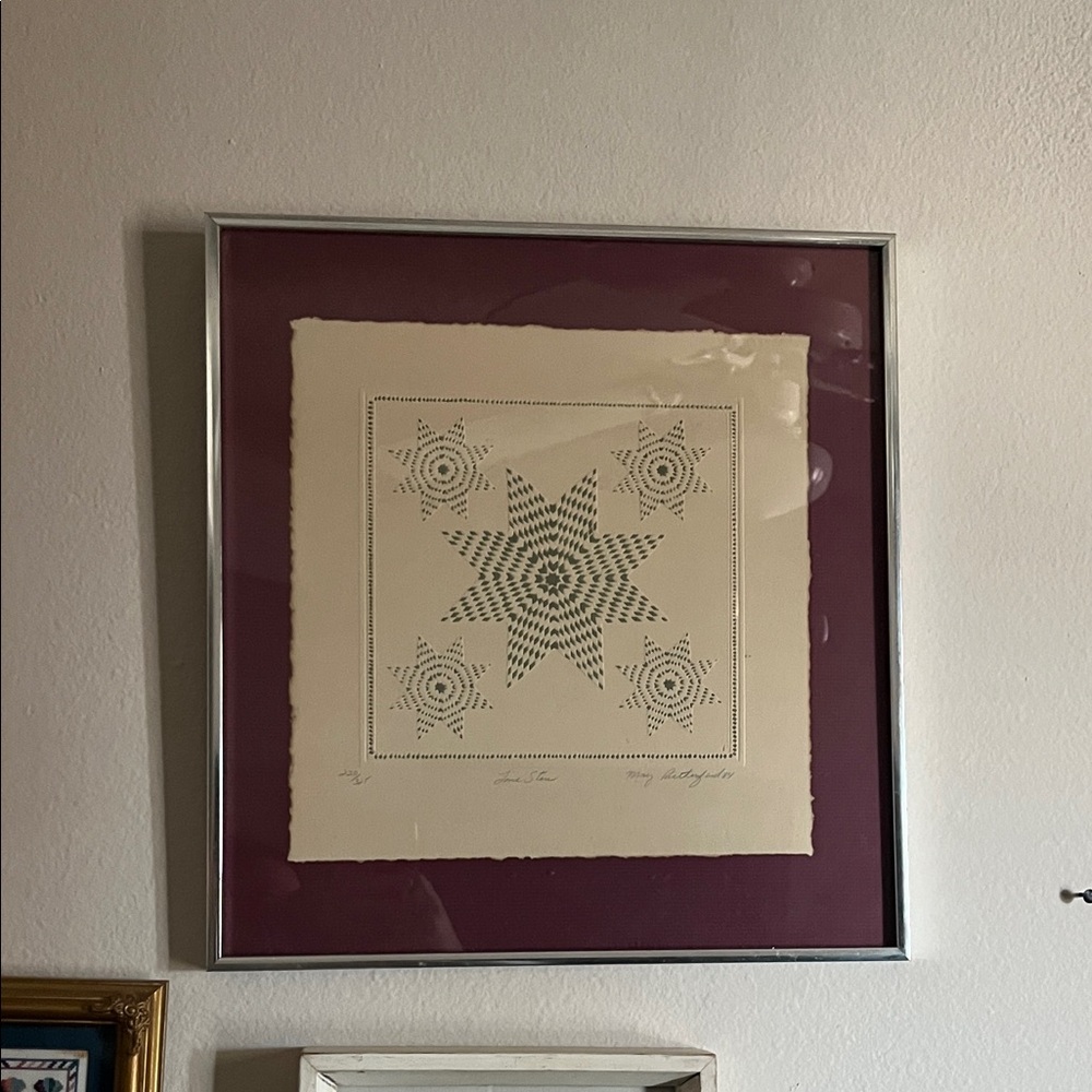 Framed Geometric Star Art Print